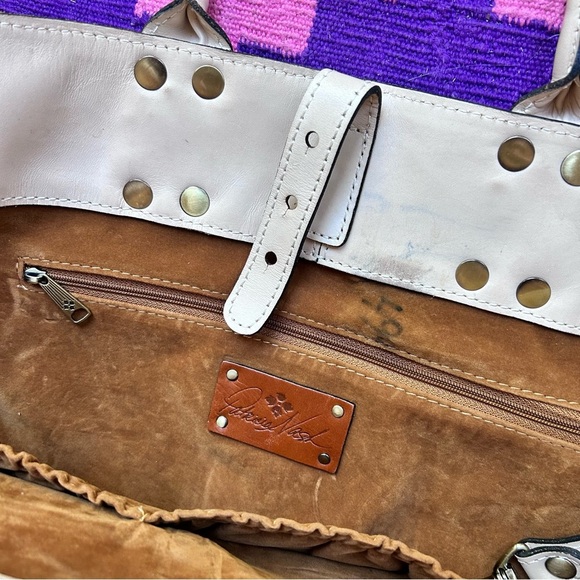 Patricia Nash Emilion Wavy Leather Woven Embossed Tote - Picture 6 of 6